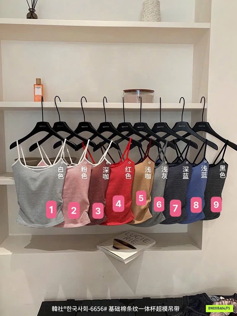 ÁO 2 DÂY KẺ KÈM BRA CHO NỮ