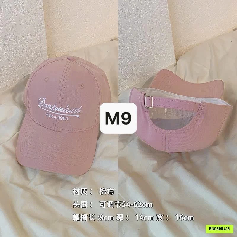 MŨ KẾT HỒNG THÊU CHỮ