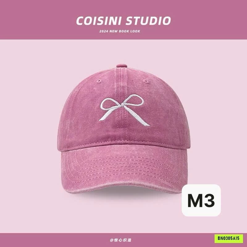 MŨ KẾT HỒNG THÊU CHỮ