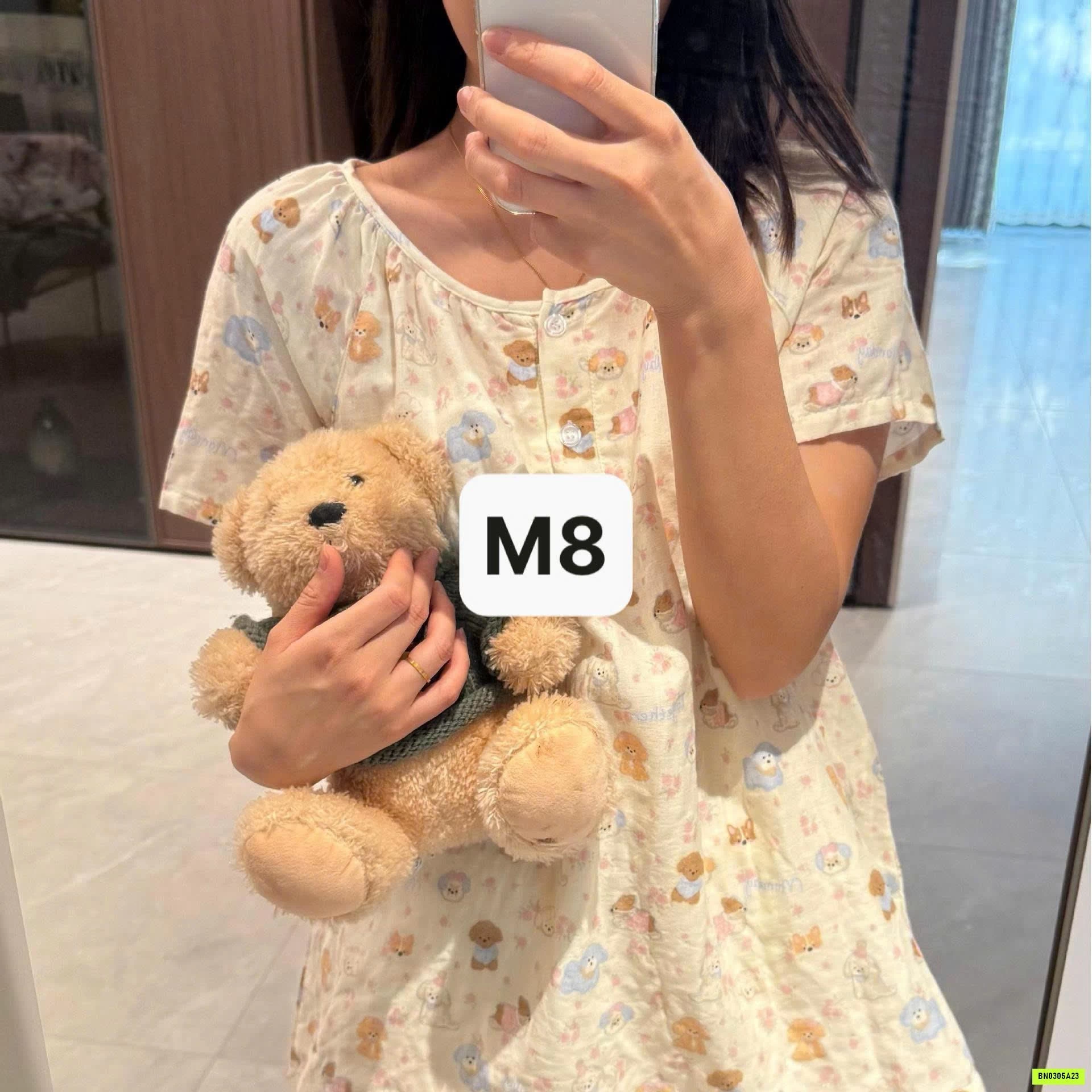 ĐẦM NGỦ ĐŨI HỌA TIẾT DỄ THƯƠNG