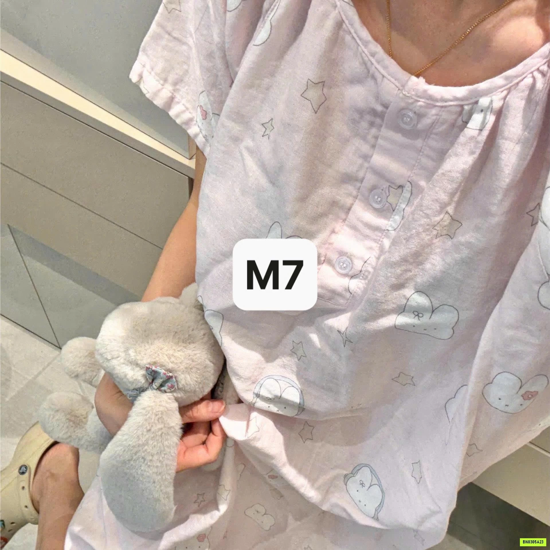 ĐẦM NGỦ ĐŨI HỌA TIẾT DỄ THƯƠNG