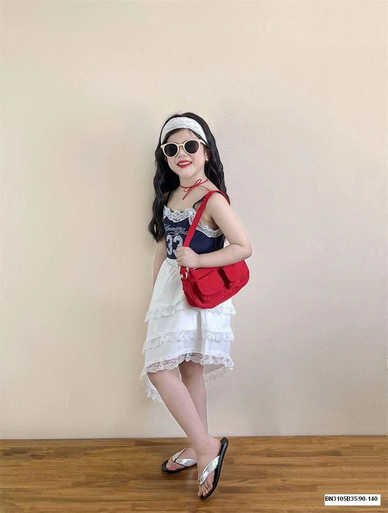 SÉT ÁO 2 DÂY SỐ 33 MIX CHÂN VÁY VẠT CHÉO