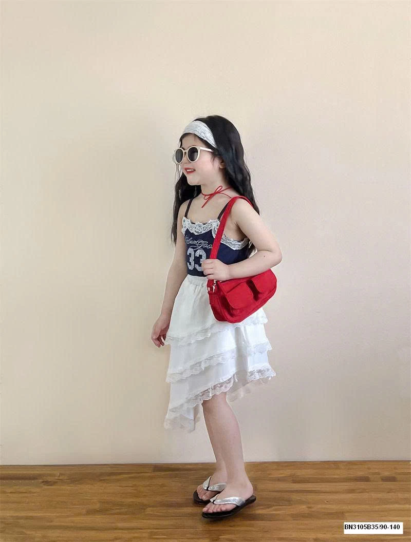 SÉT ÁO 2 DÂY SỐ 33 MIX CHÂN VÁY VẠT CHÉO