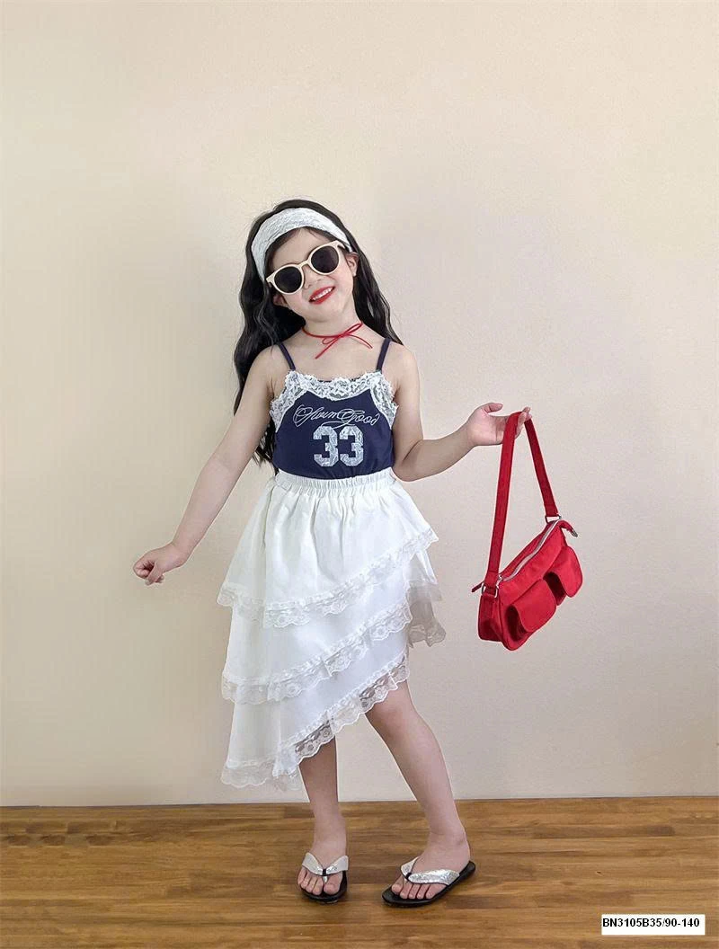 SÉT ÁO 2 DÂY SỐ 33 MIX CHÂN VÁY VẠT CHÉO