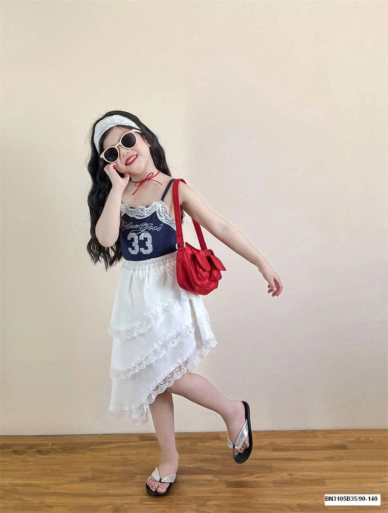 SÉT ÁO 2 DÂY SỐ 33 MIX CHÂN VÁY VẠT CHÉO