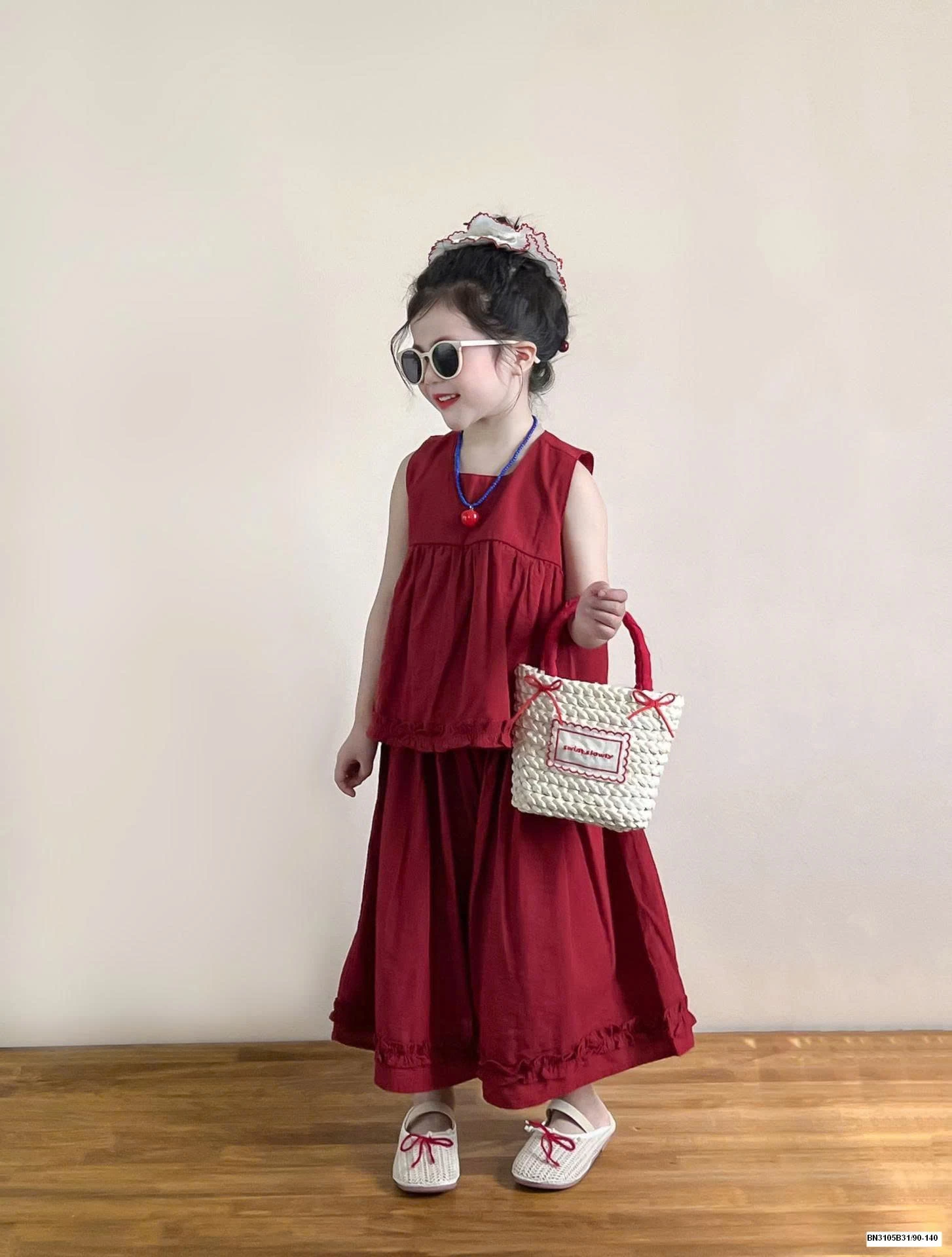 SÉT BABYDOLL ĐỎ BÉ GÁI