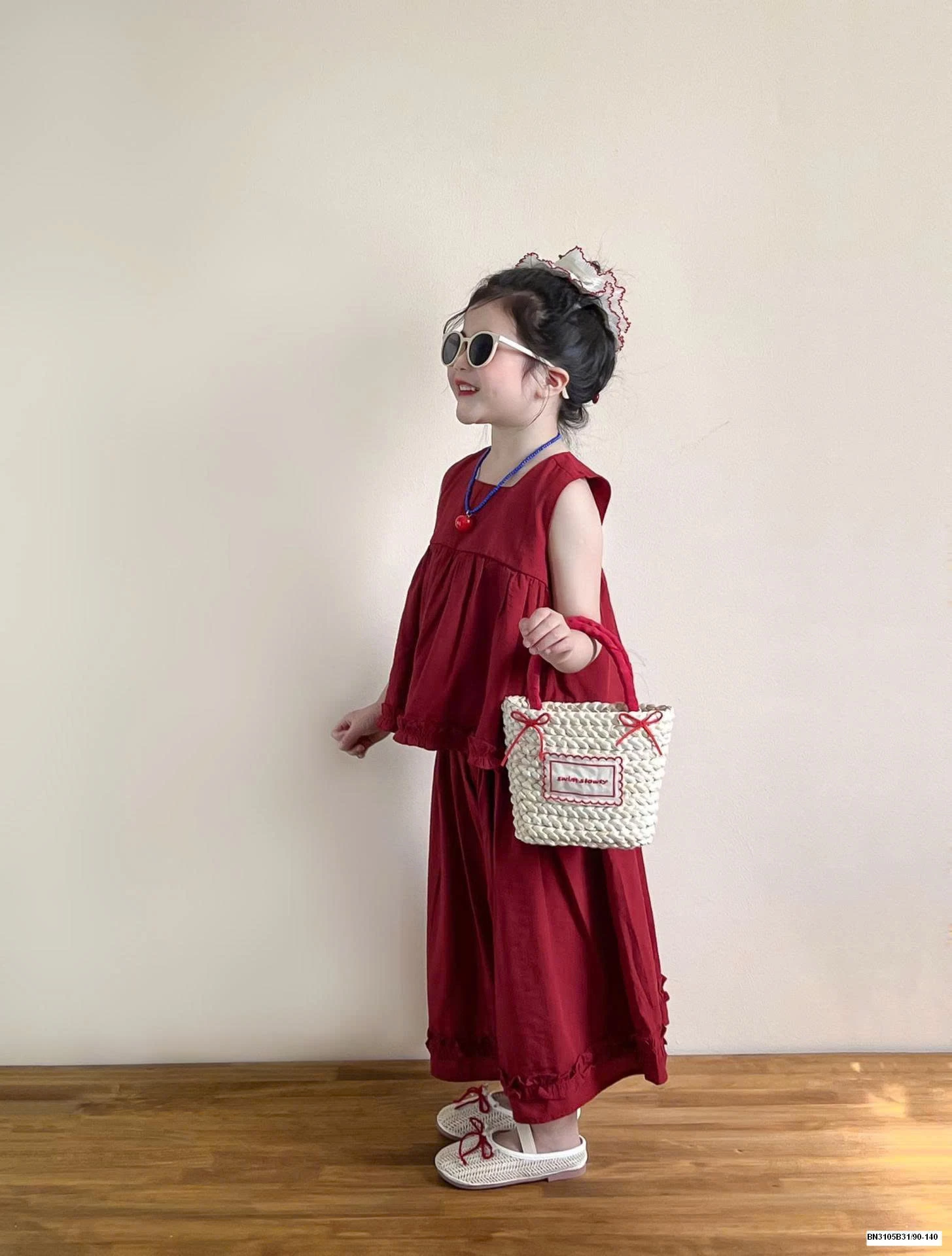 SÉT BABYDOLL ĐỎ BÉ GÁI