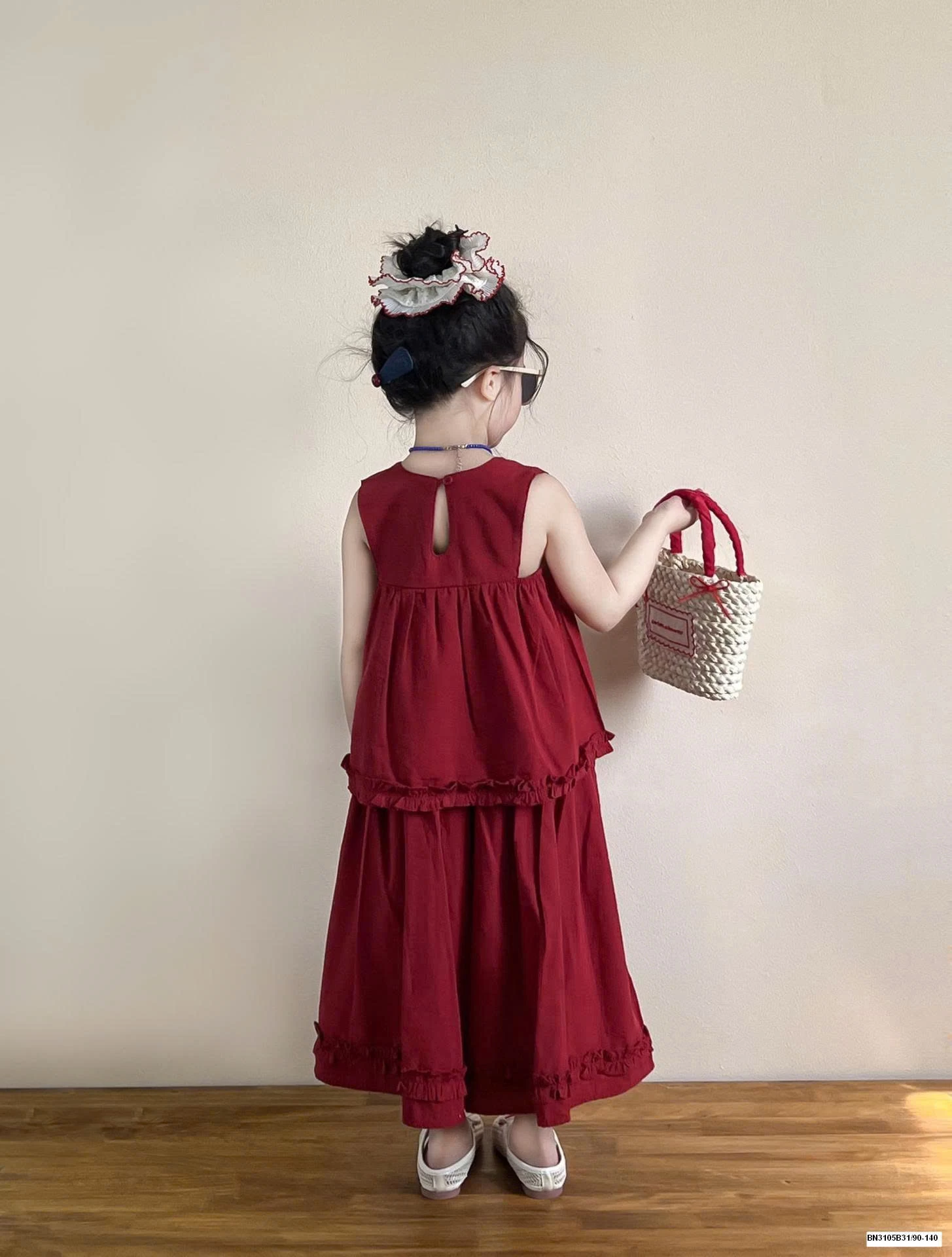 SÉT BABYDOLL ĐỎ BÉ GÁI