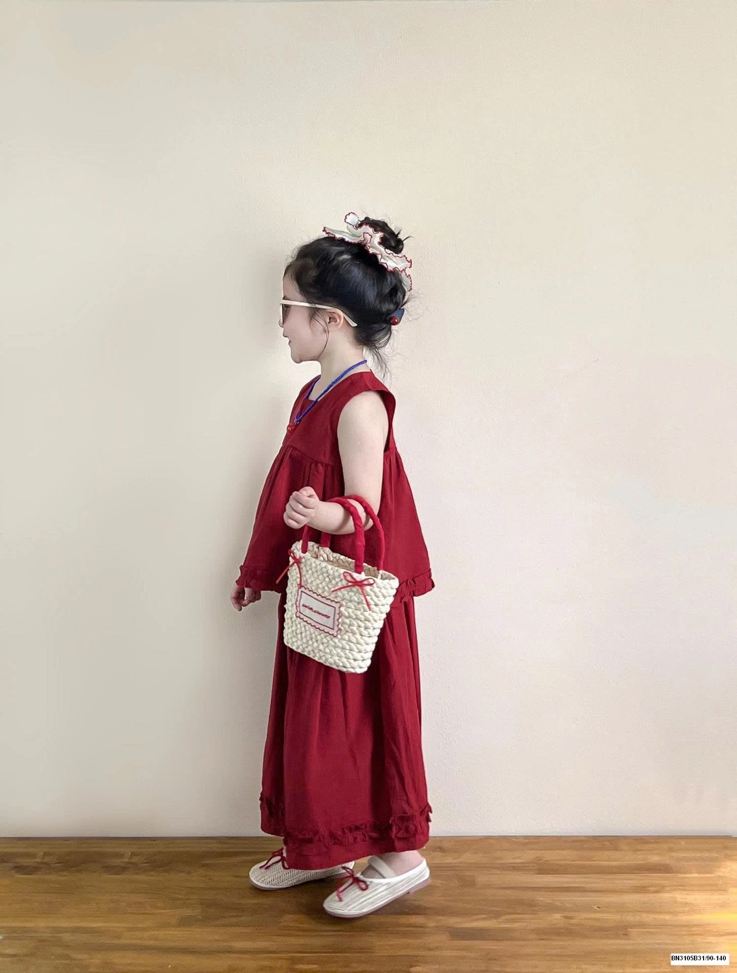 SÉT BABYDOLL ĐỎ BÉ GÁI