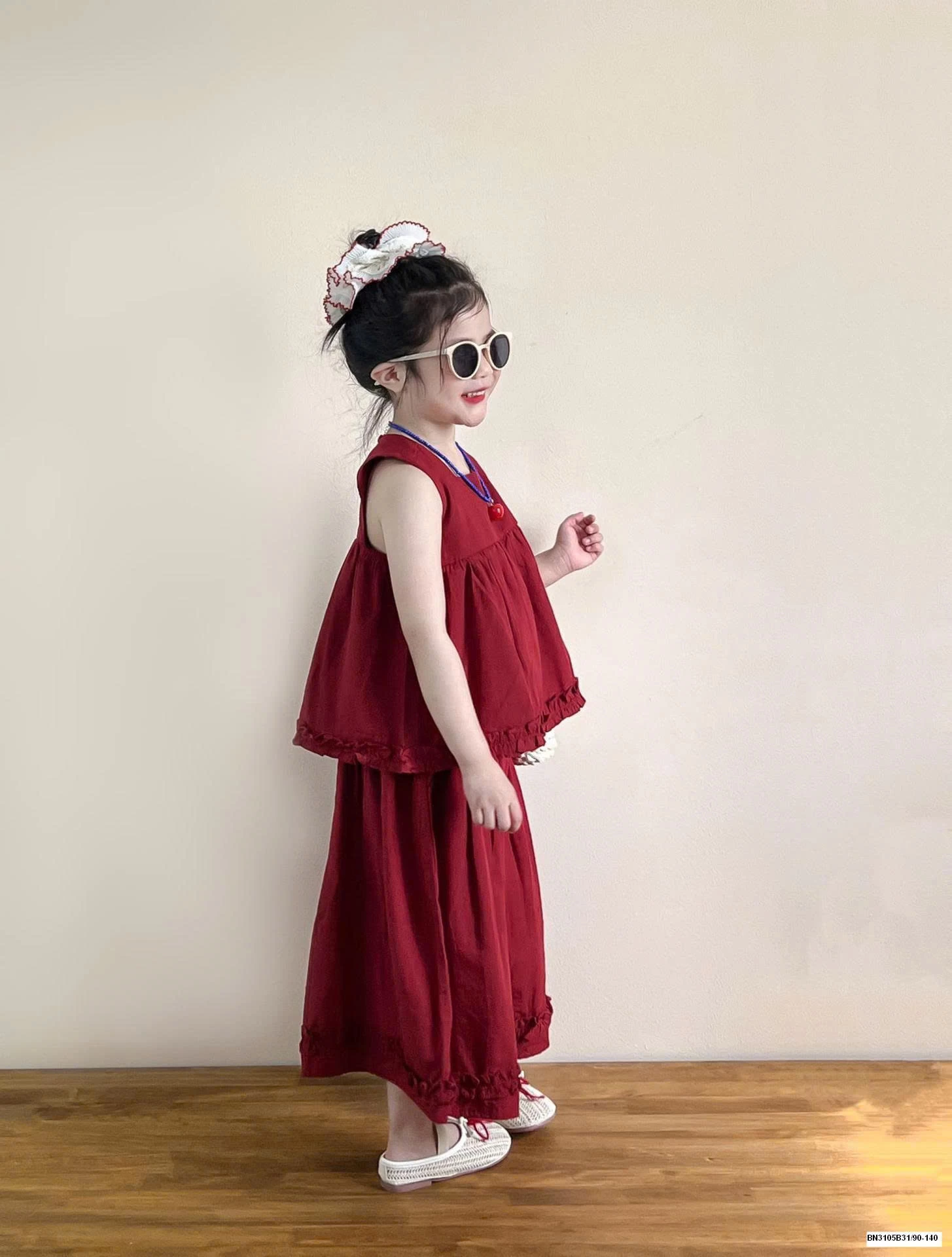 SÉT BABYDOLL ĐỎ BÉ GÁI