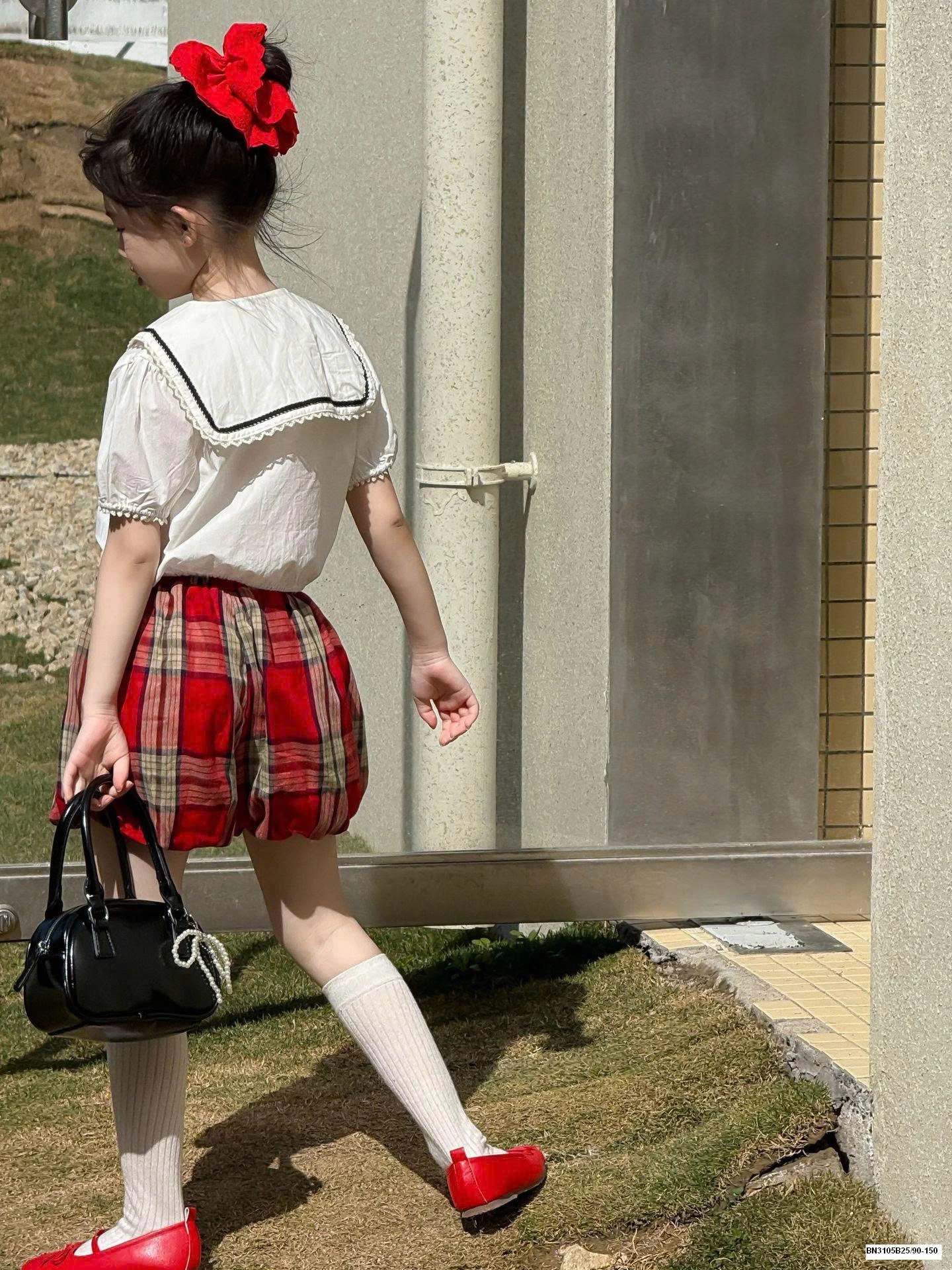 SET SƠ MI DÁNG NẮNG MIX QUẦN VÁY CARO ĐỎ