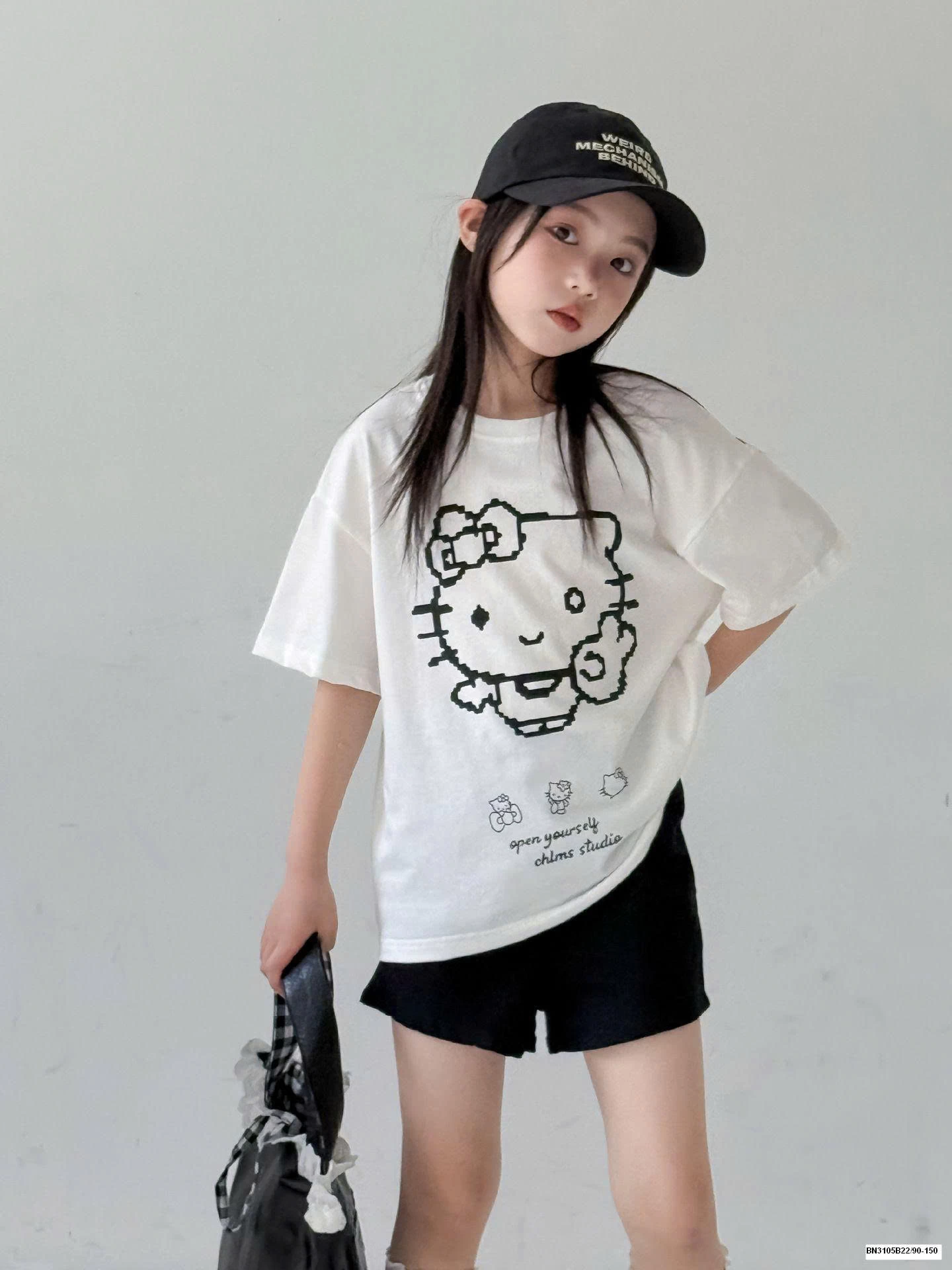 SET ÁO THUN + QUẦN SHORT HELLO KITTY BÉ GÁI