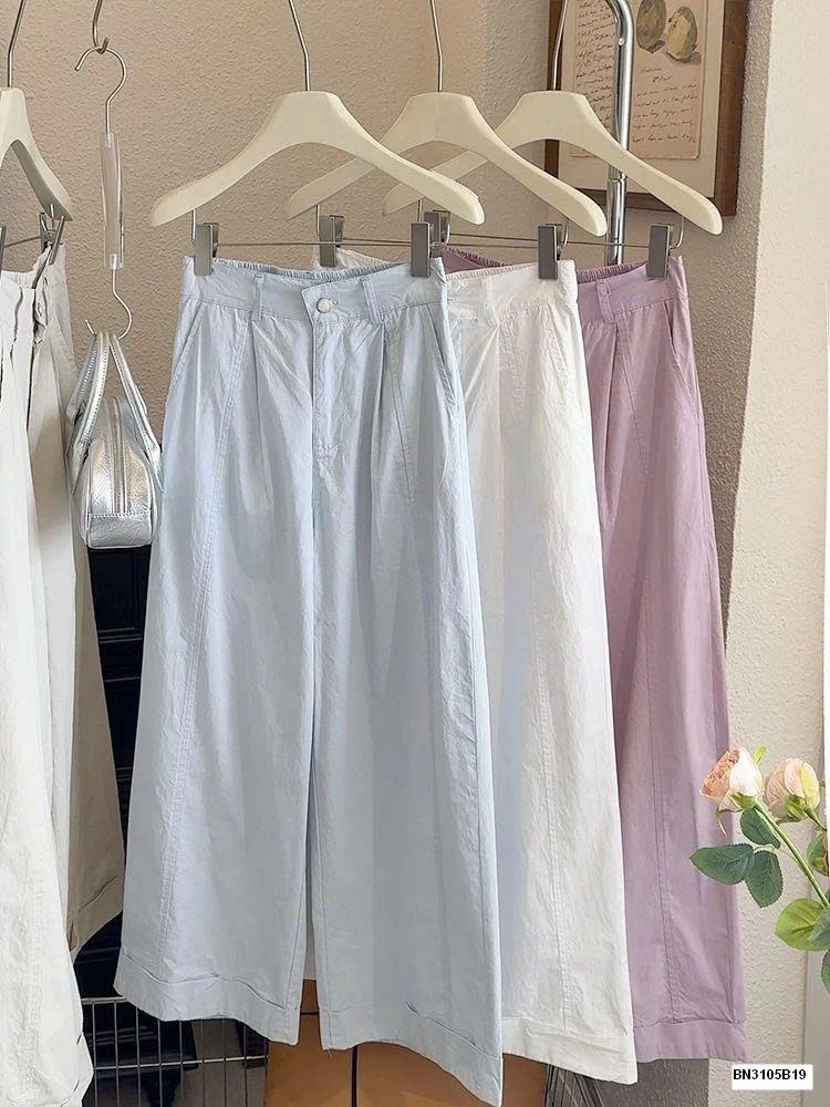 QUẦN BAGGY SUÔNG GẤP GẤU ANNA