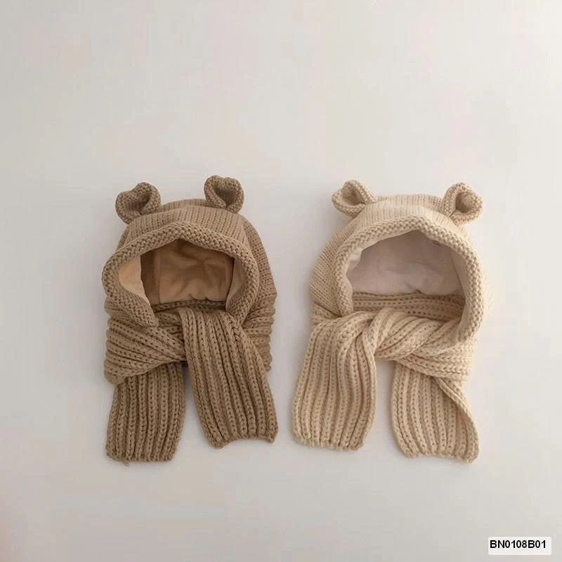 MŨ LEN TAI GẤU CHO BÉ