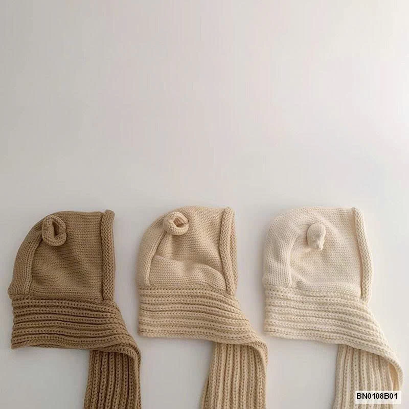 MŨ LEN TAI GẤU CHO BÉ