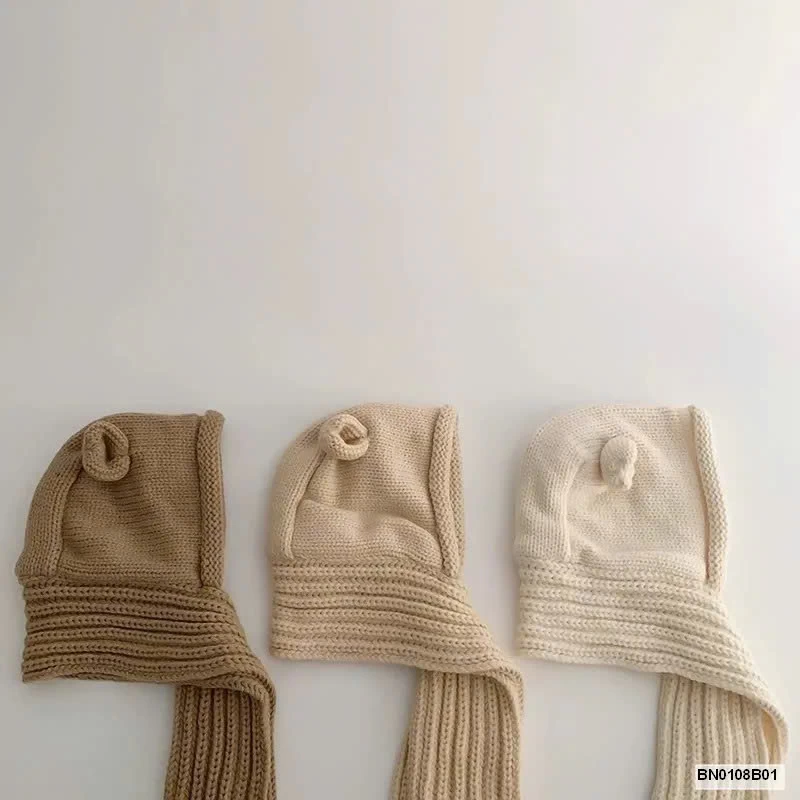 MŨ LEN TAI GẤU CHO BÉ