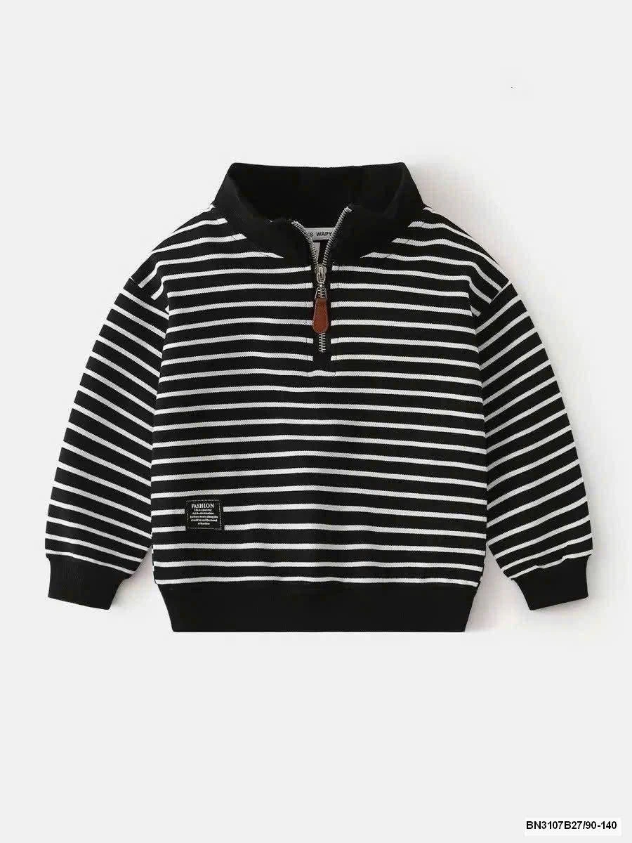 ÁO NỈ POLO KẺ NGANG WAPPY