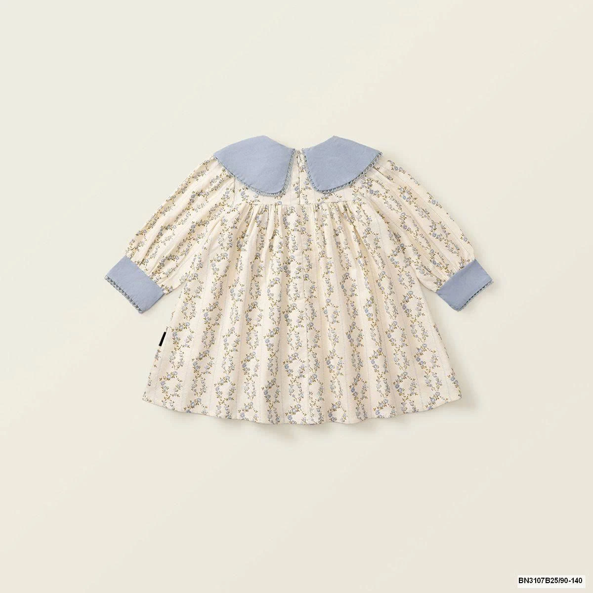 ĐẦM HOA PHỐI MÀU CỔ SEN