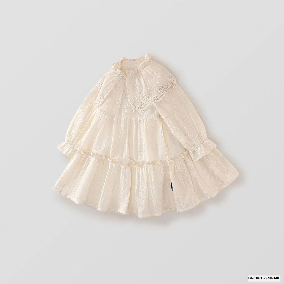 ĐẦM REN TẦNG THÊU HOA NỔI