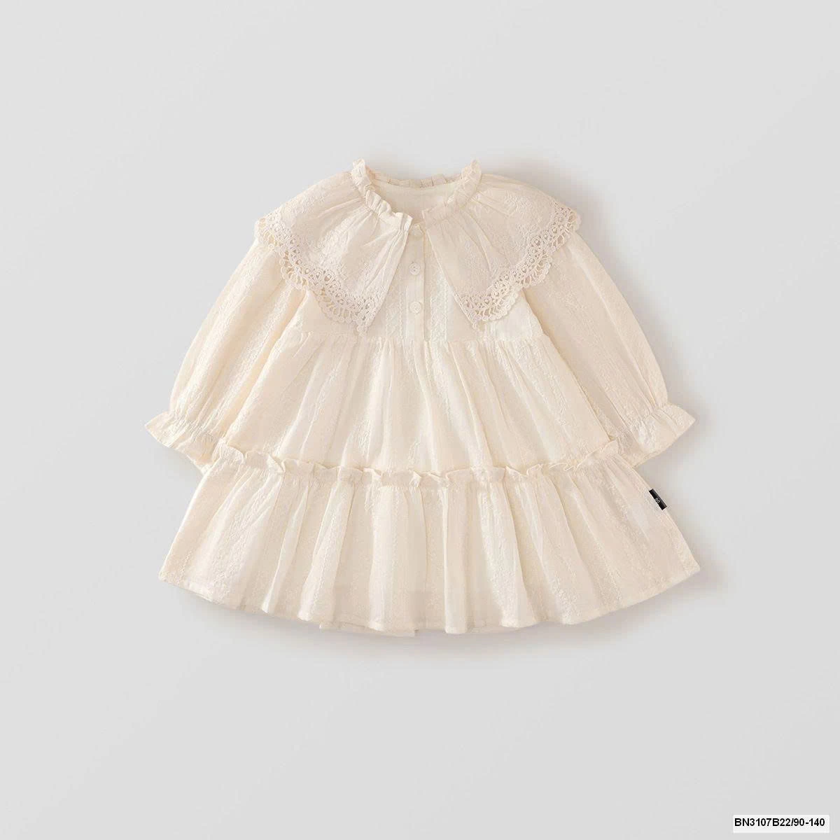 ĐẦM REN TẦNG THÊU HOA NỔI