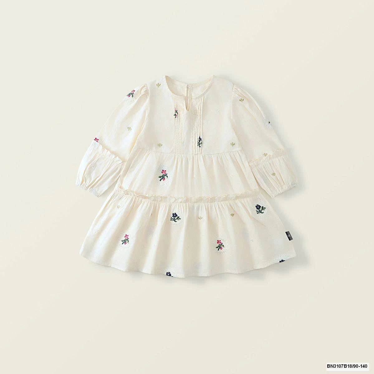 ĐẦM TAY BỒNG THÊU HOA