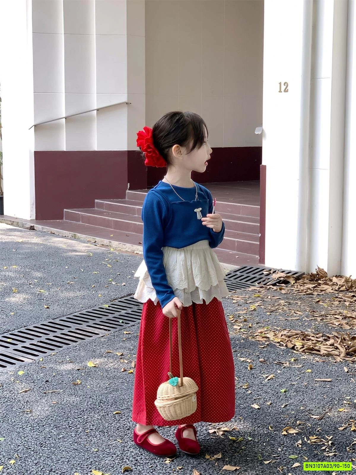 SÉT ÁO XANH MIX QUẦN BI ĐỎ