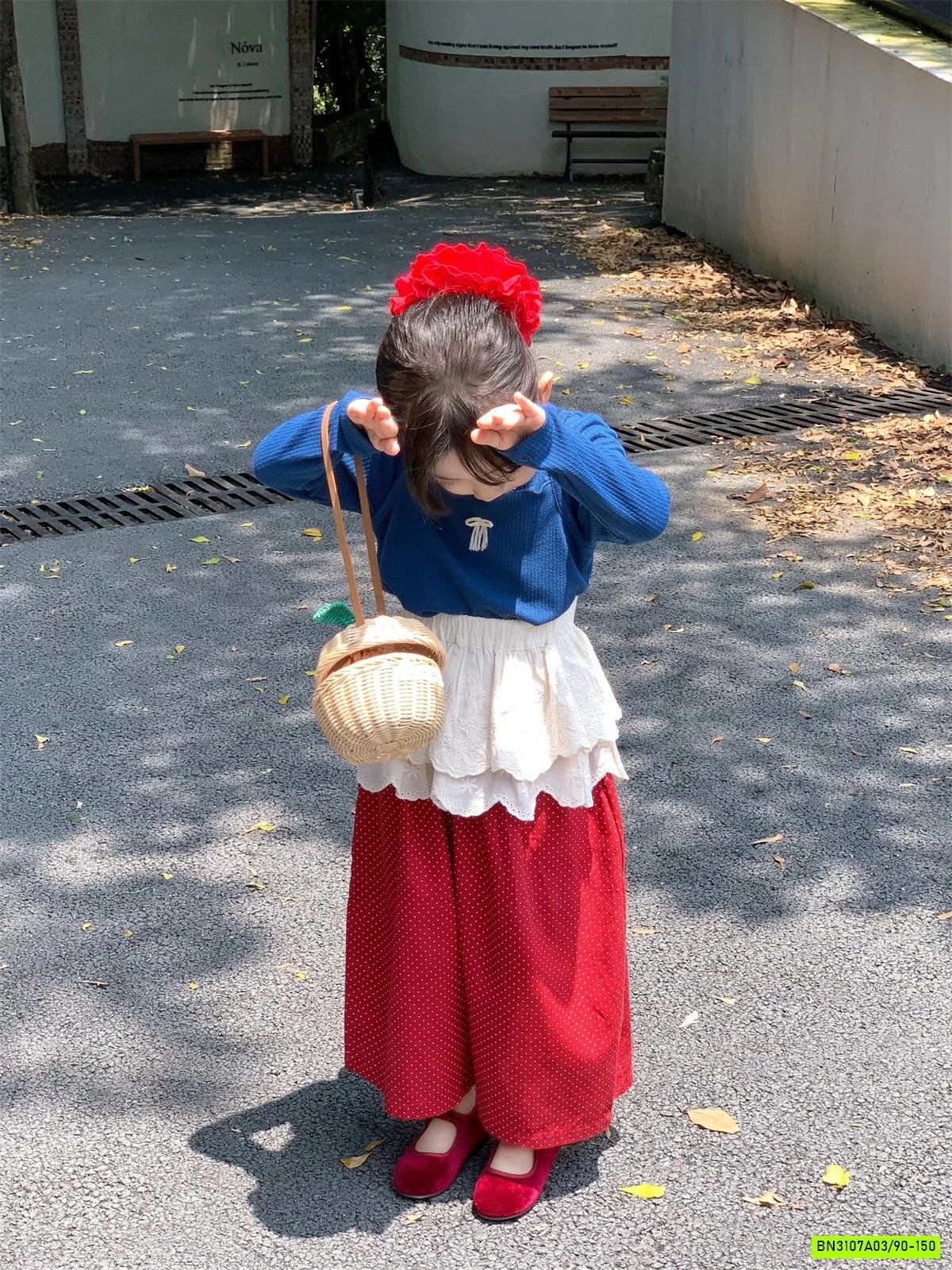 SÉT ÁO XANH MIX QUẦN BI ĐỎ