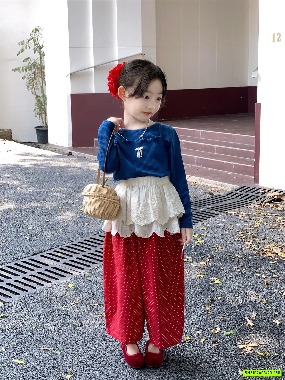 SÉT ÁO XANH MIX QUẦN BI ĐỎ