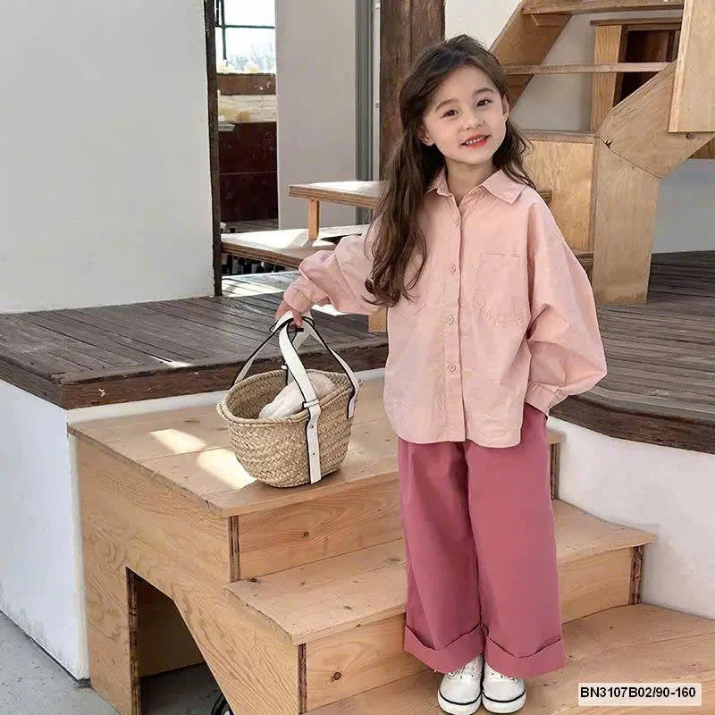 Áo sơ mi cho bé hãng AMBB 24S090