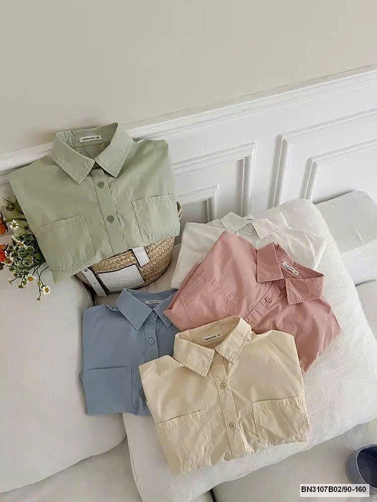 Áo sơ mi cho bé hãng AMBB 24S090