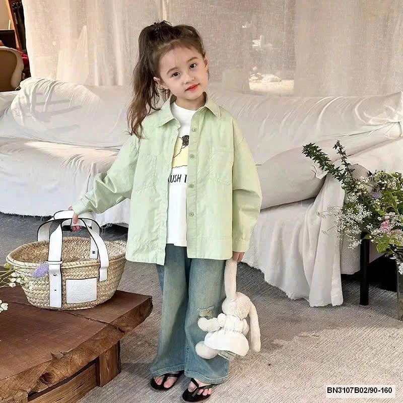 Áo sơ mi cho bé hãng AMBB 24S090