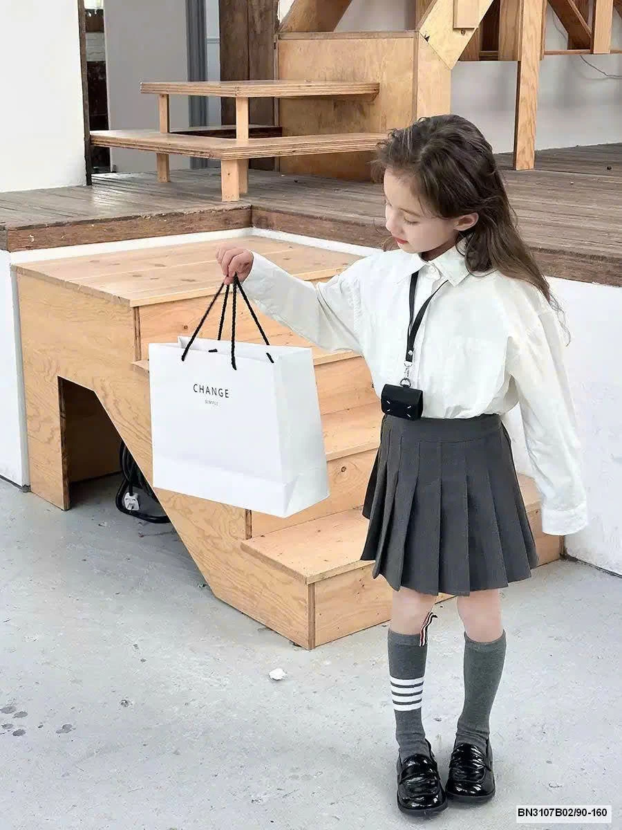 Áo sơ mi cho bé hãng AMBB 24S090