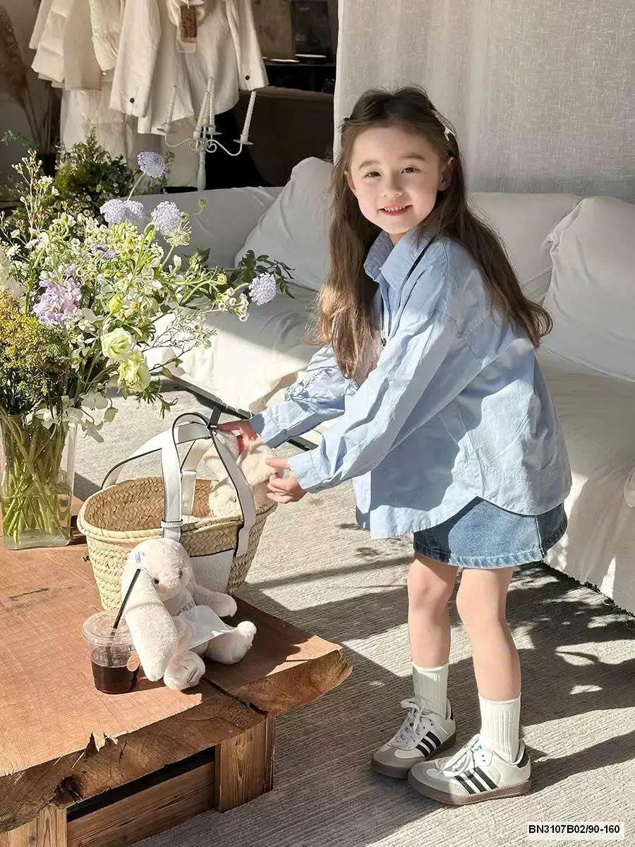 Áo sơ mi cho bé hãng AMBB 24S090