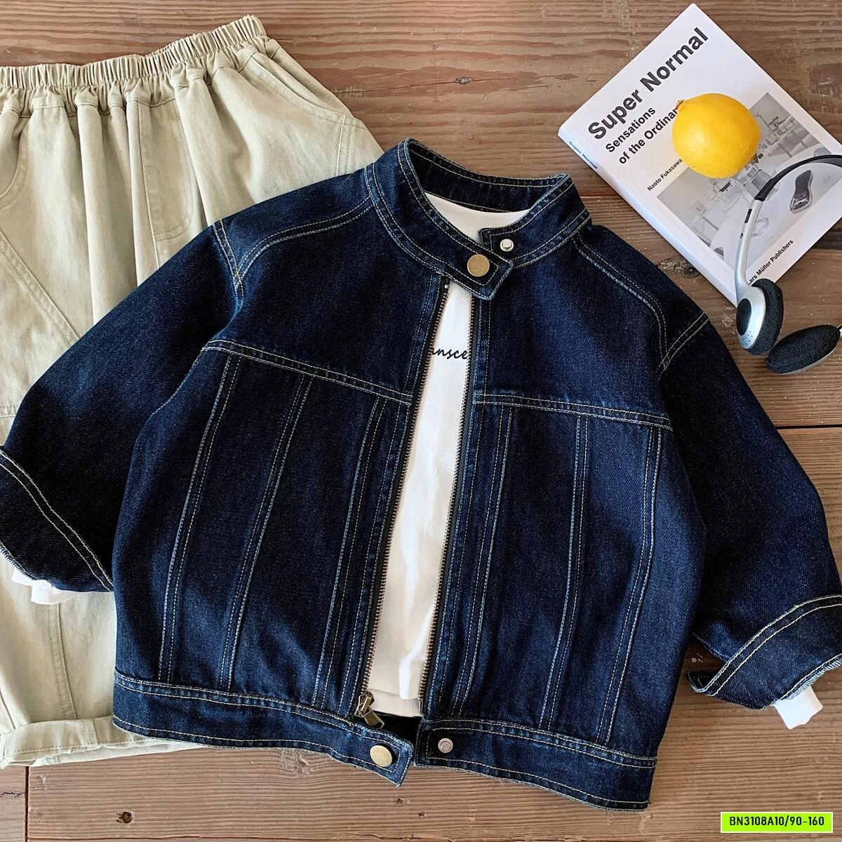 KHOÁC DENIM CHỈ NỔI MUYE