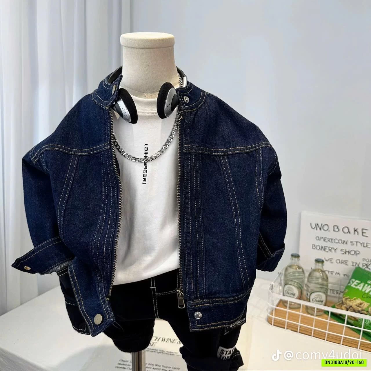 KHOÁC DENIM CHỈ NỔI MUYE