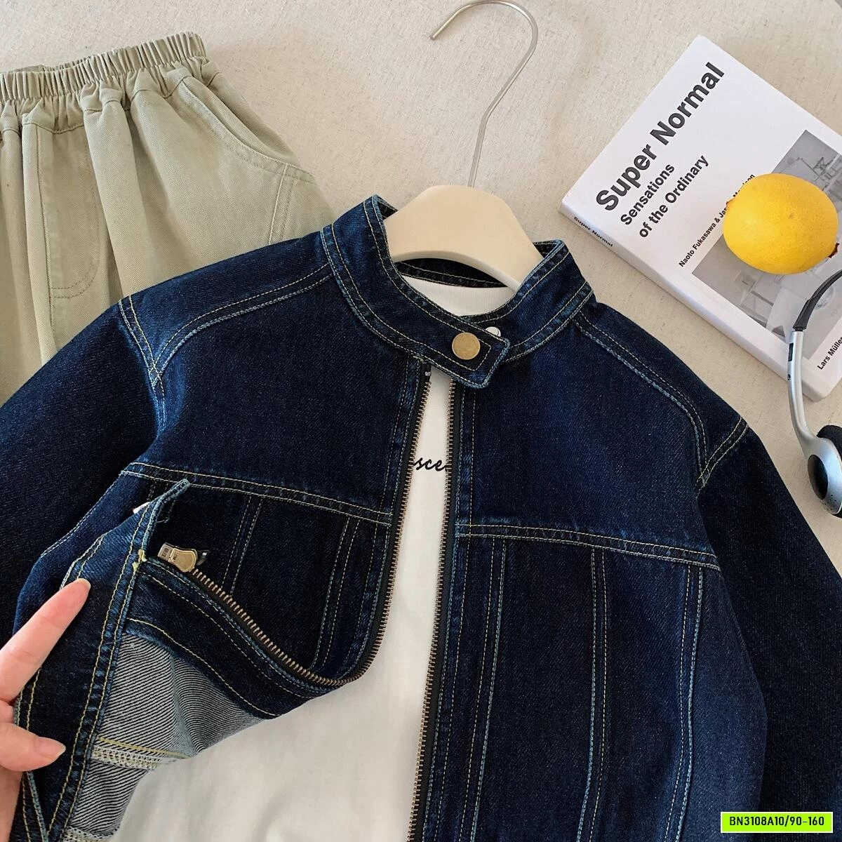 KHOÁC DENIM CHỈ NỔI MUYE