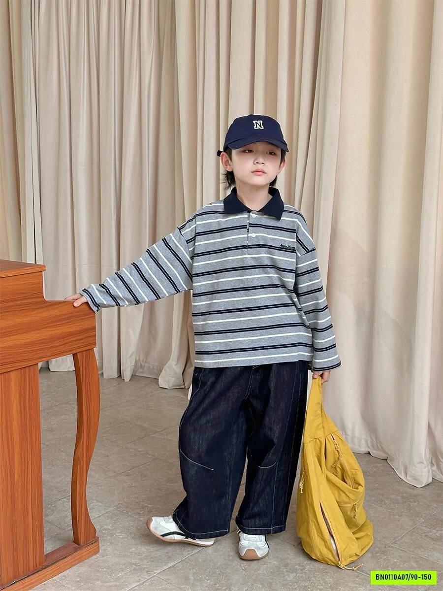 POLO KẺ PHỐI MÀU CỔ