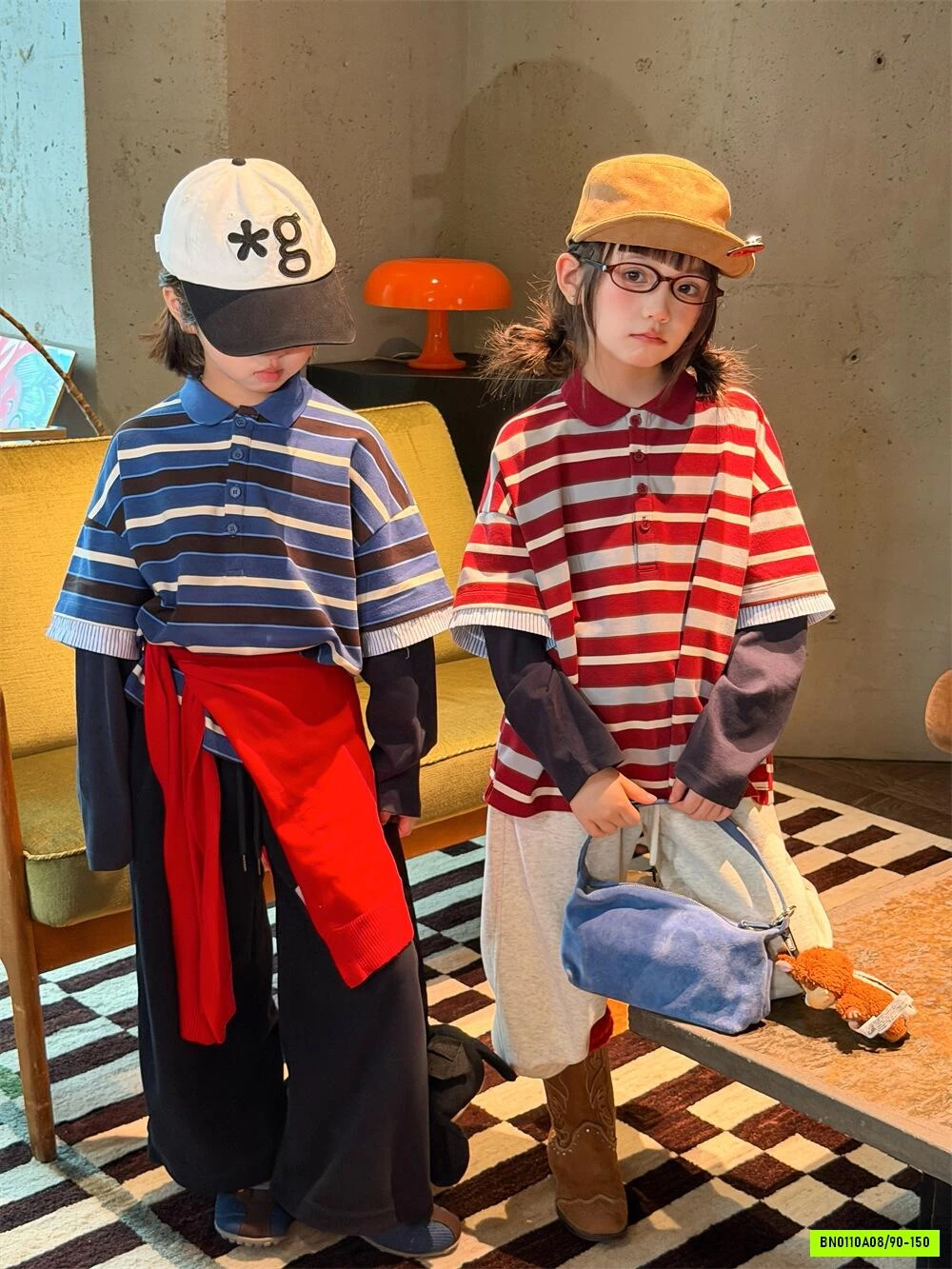 POLO KẺ NGANG TAY NỐI GIẢ 2 LỚP