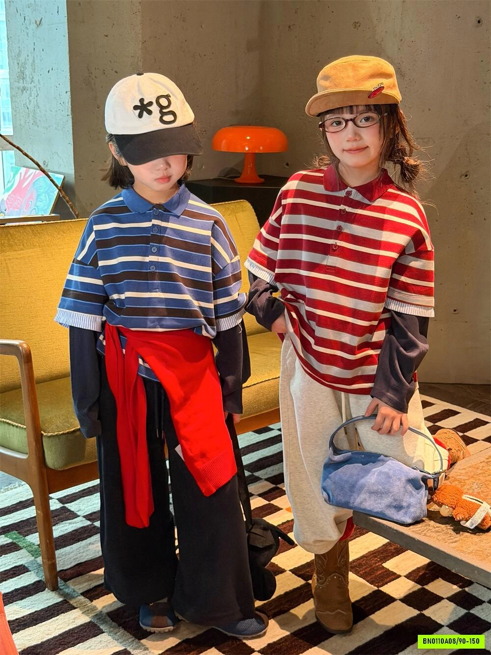 POLO KẺ NGANG TAY NỐI GIẢ 2 LỚP