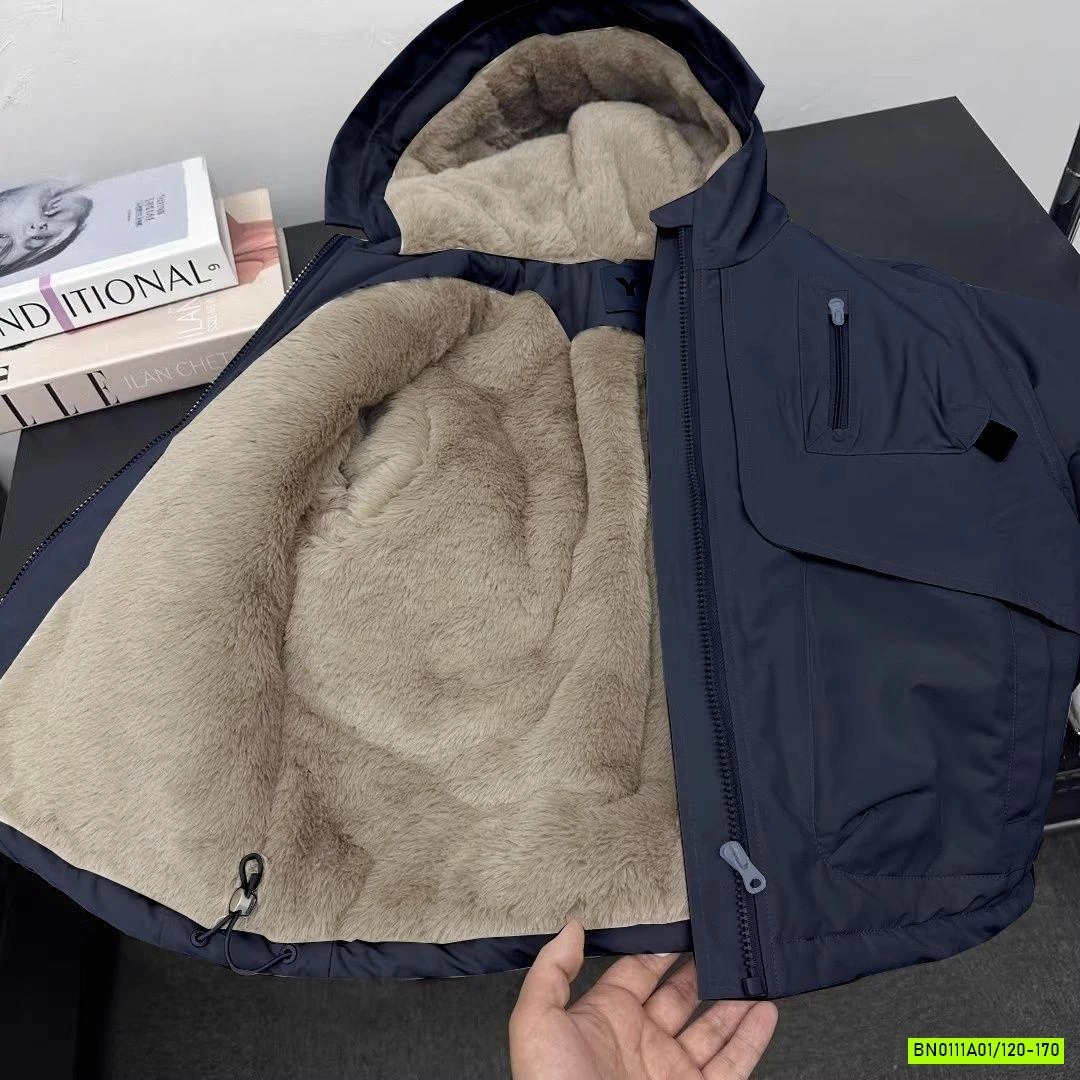 Áo Khoác Parka Lót Lông Siêu Ấm