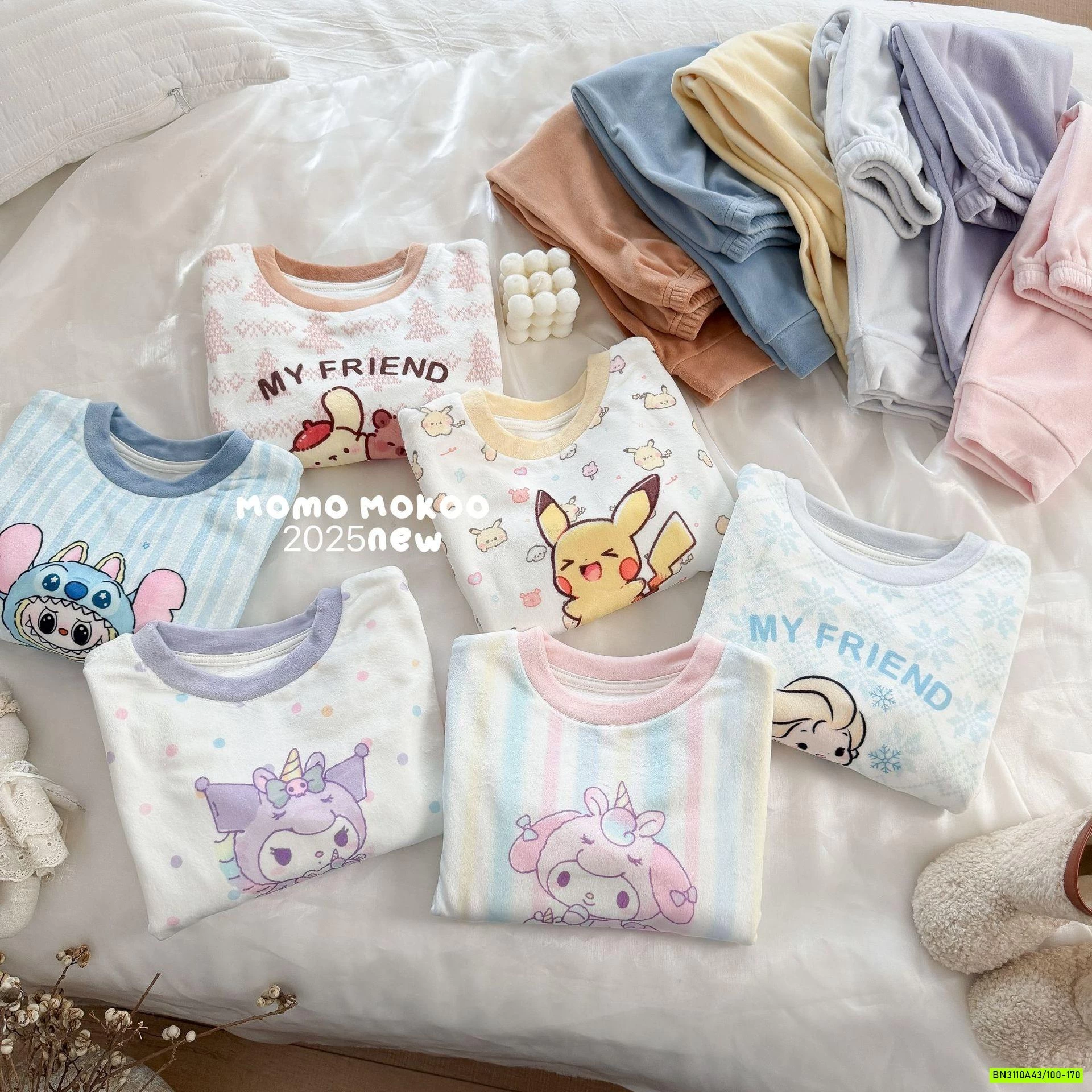 BỘ NỈ NHUNG HOẠT HÌNH