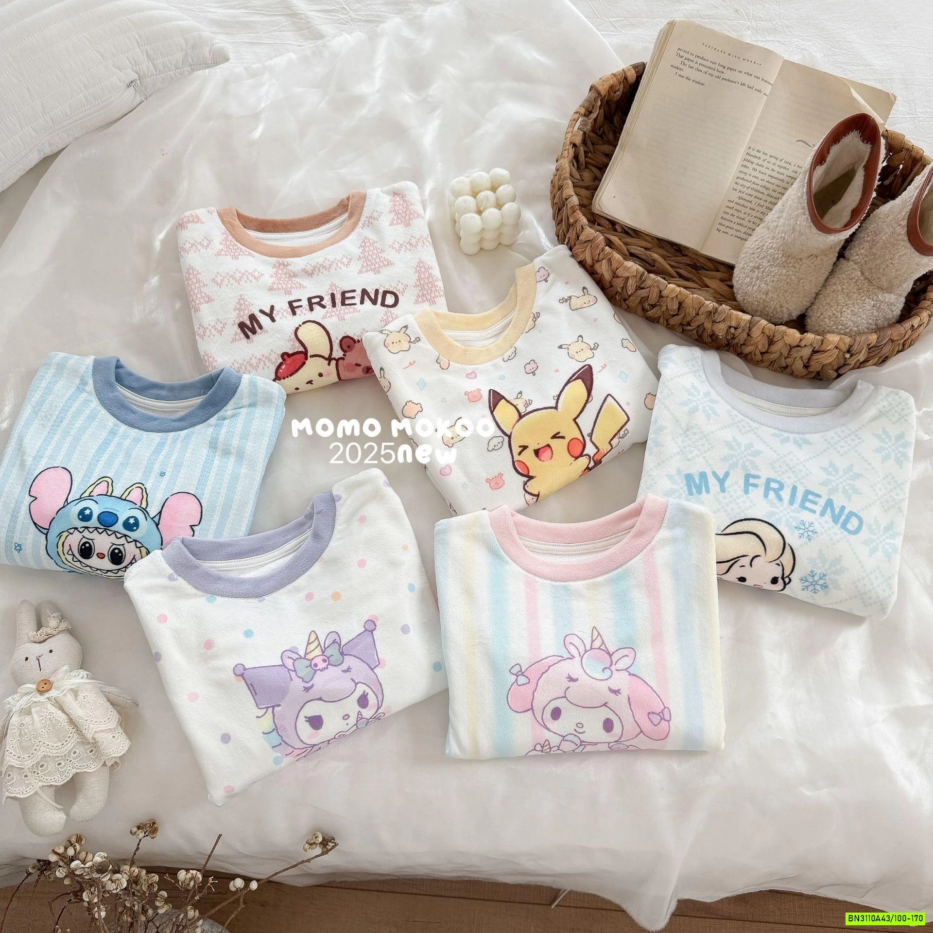 BỘ NỈ NHUNG HOẠT HÌNH