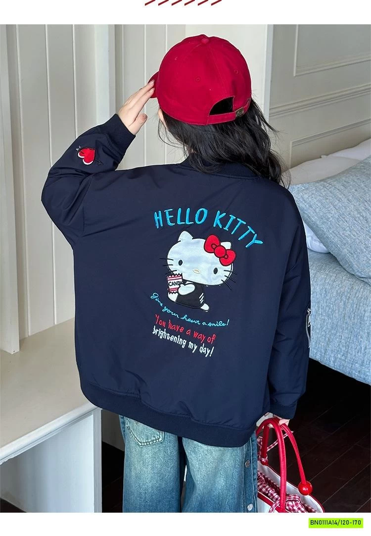 BOMBER KITTY XANH THAN