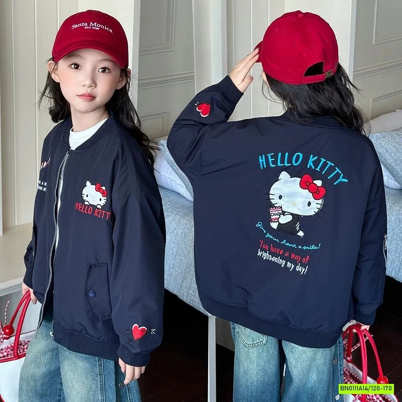 BOMBER KITTY XANH THAN