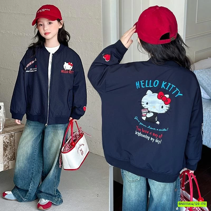 BOMBER KITTY XANH THAN