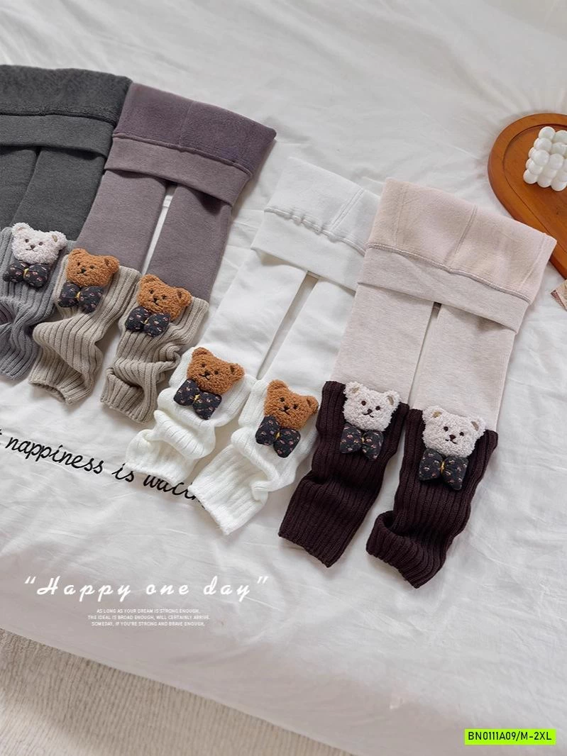 LEGGING GIẢ 2 LỚP LÓT NHUNG GẮN GẤU