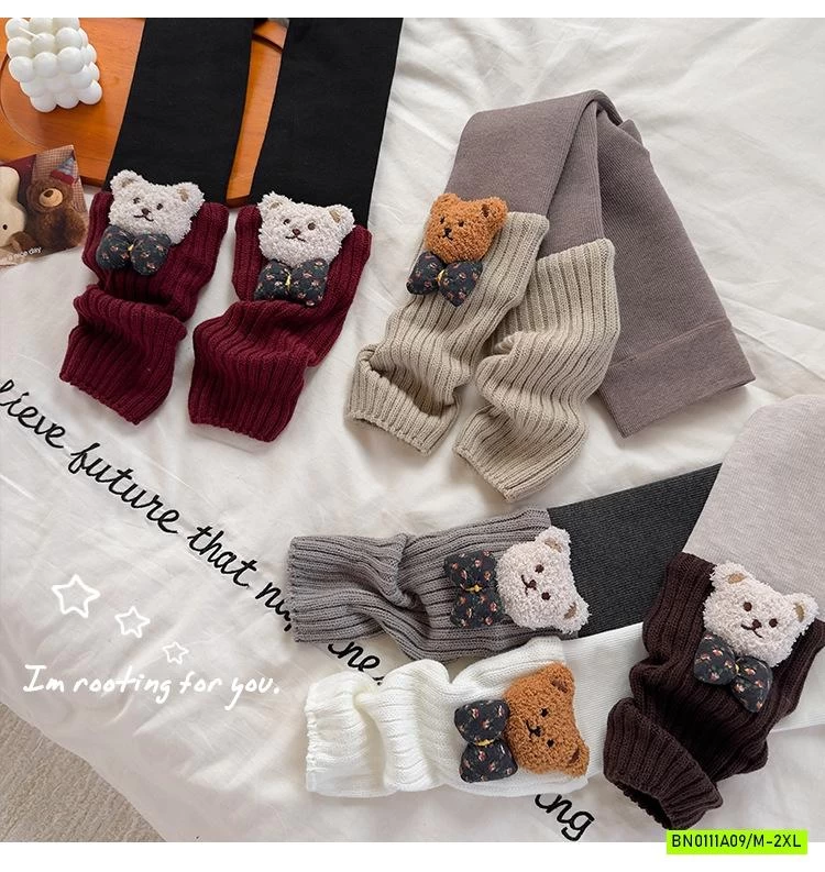 LEGGING GIẢ 2 LỚP LÓT NHUNG GẮN GẤU