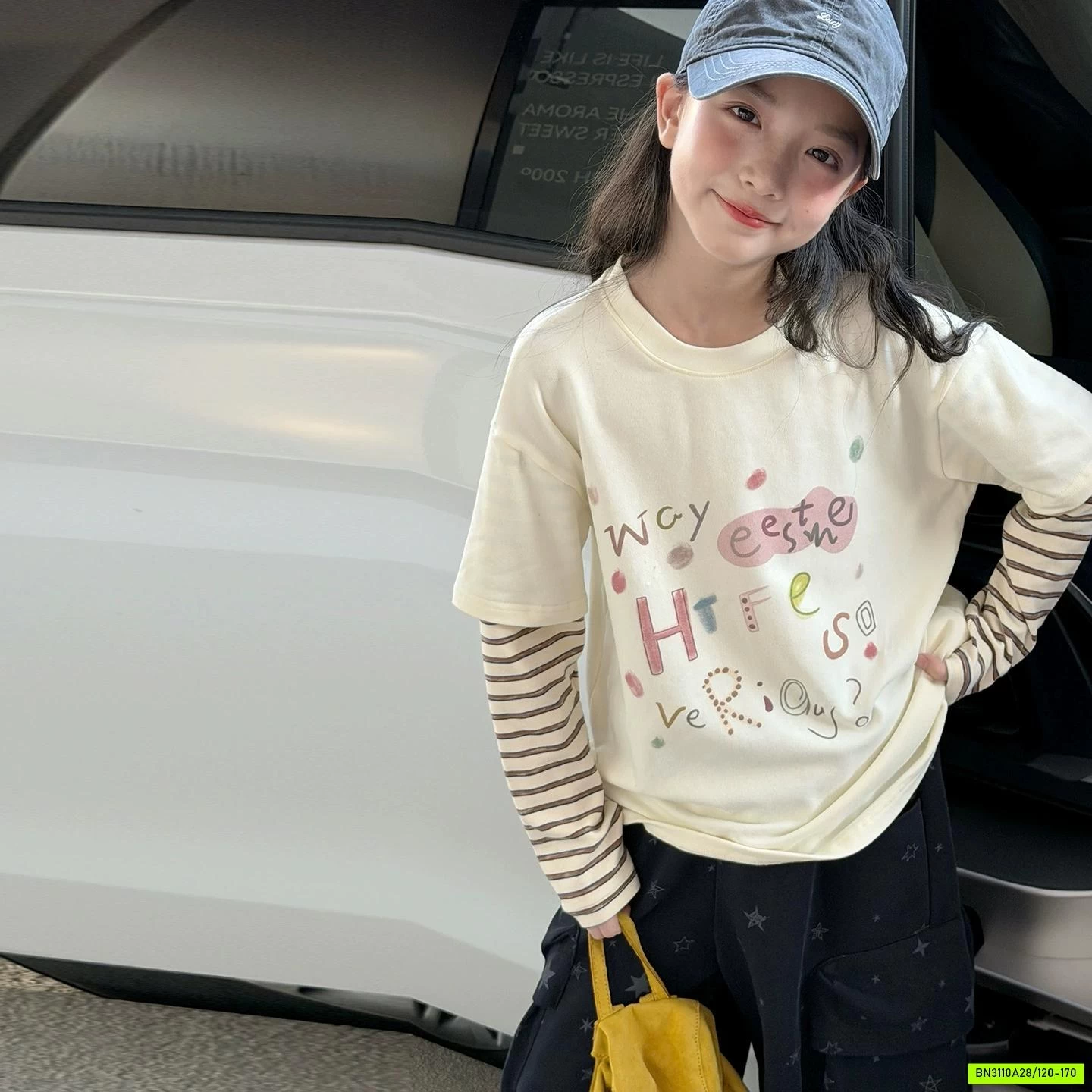 ÁO THUN GIẢ 2 LỚP TAY KẺ SZ ĐẠI