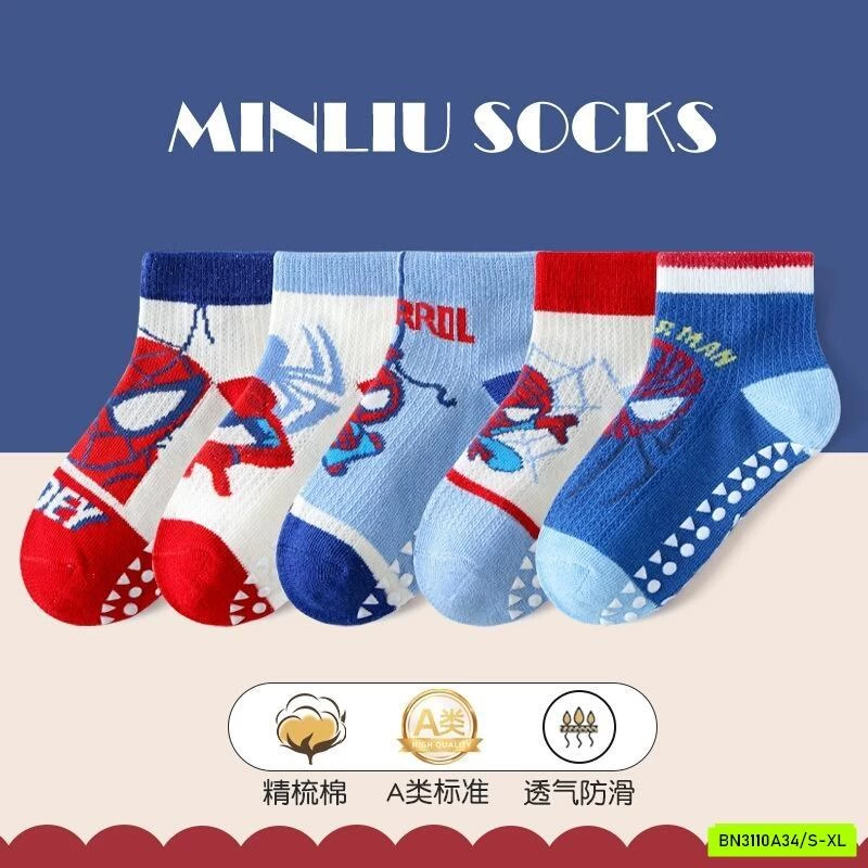 TẤT CHỐNG TRƯỢT SPIDERMAN CỔ THẤP