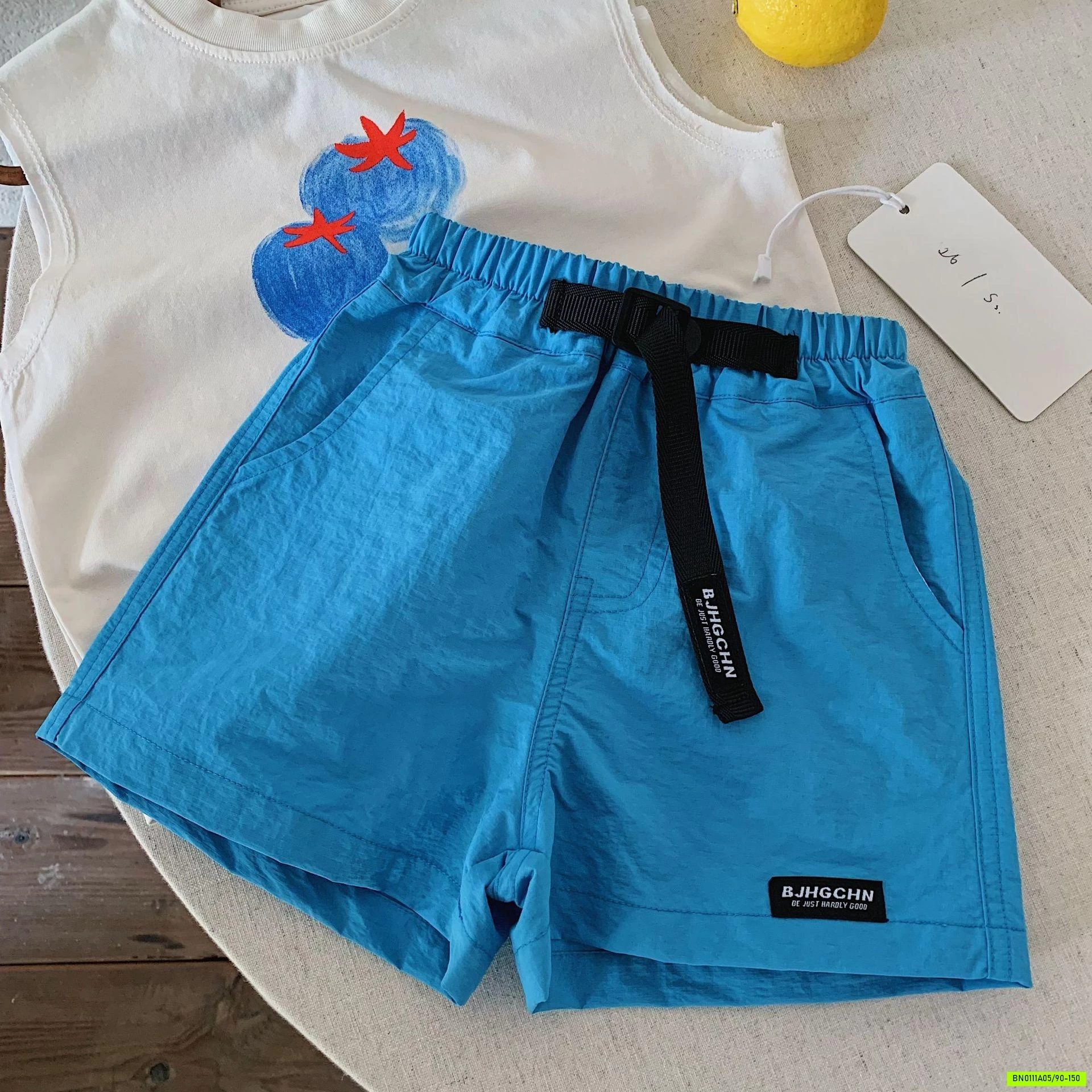 SHORT GIÓ CẠP KHÓA ĐEN